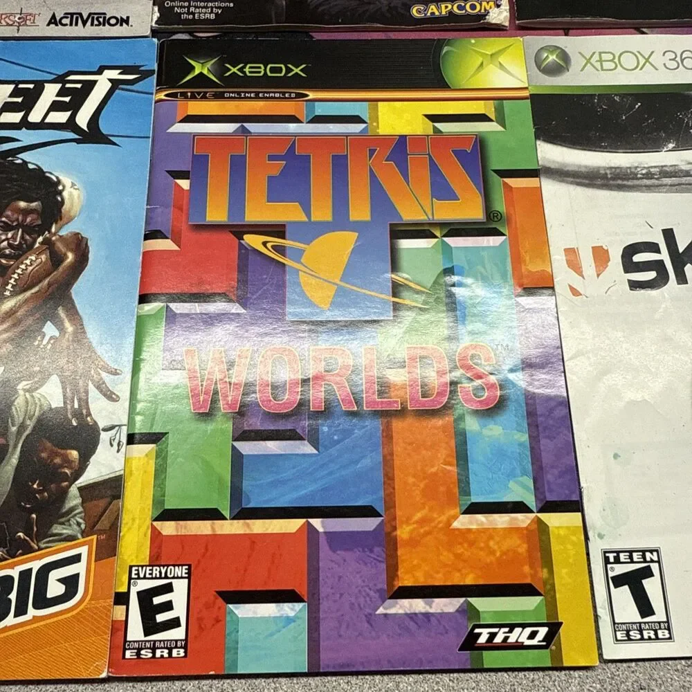 Lot Of 6 Game Manuals NFL Street Tetris Skate Tony Hawk Dead rising